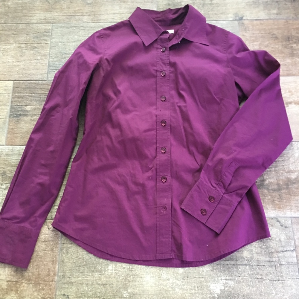 Burgundy Button Down Old Navy - Picture 2 of 3